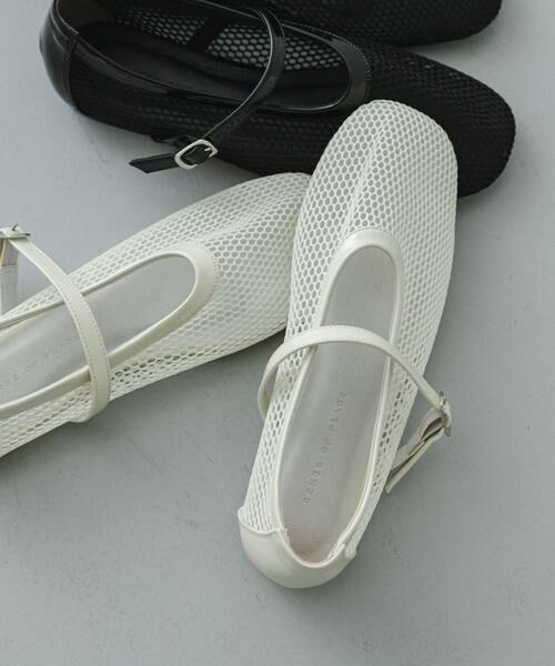 SENSE OF PLACE by URBAN RESEARCH / センスオブプレイス バイ アーバンリサーチ シューズ | メッシュフラットシューズ（アイボリー）