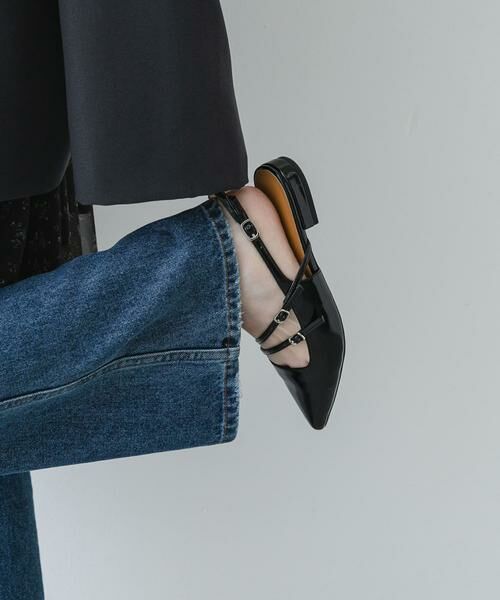 SENSE OF PLACE by URBAN RESEARCH / センスオブプレイス バイ アーバンリサーチ シューズ | ベルトデザインミュール（ブラック）