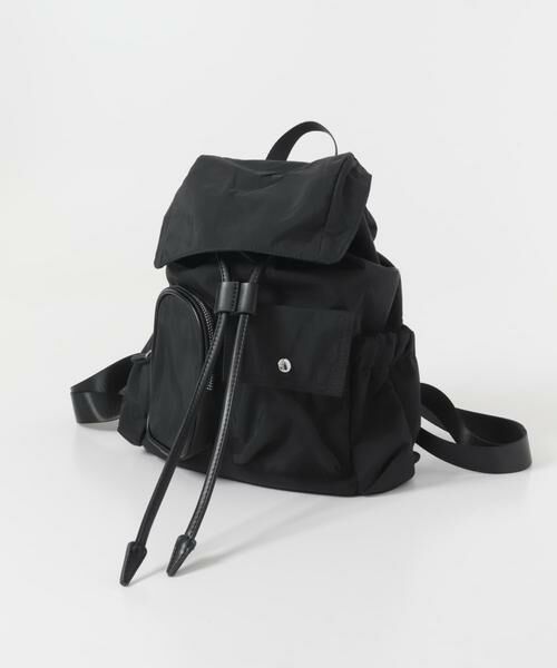 SENSE OF PLACE by URBAN RESEARCH / センスオブプレイス バイ アーバンリサーチ リュック・バックパック | 撥水マルチポケットナイロンリュック（ブラック）