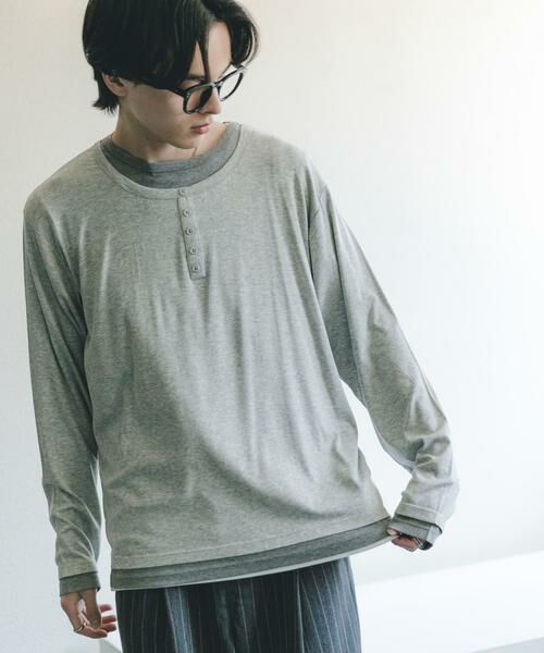 SENSE OF PLACE by URBAN RESEARCH / センスオブプレイス バイ アーバンリサーチ Tシャツ | フェイクレイヤードロングTシャツ | 詳細14