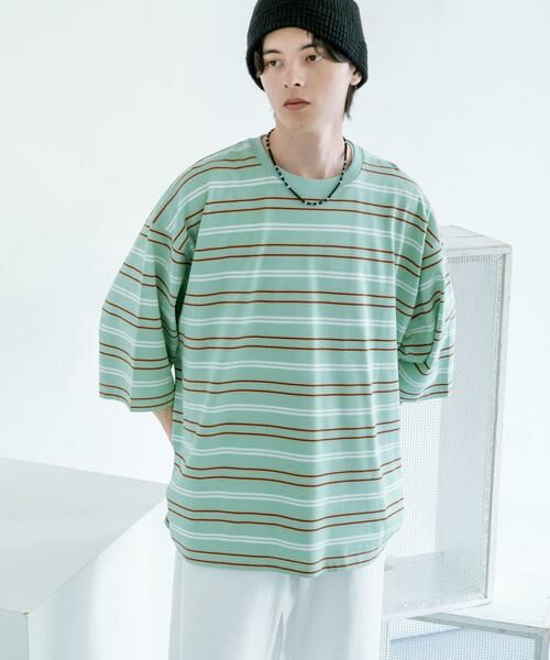 SENSE OF PLACE by URBAN RESEARCH / センスオブプレイス バイ アーバンリサーチ Tシャツ | ボーダーエクストラルーズTシャツ | 詳細3