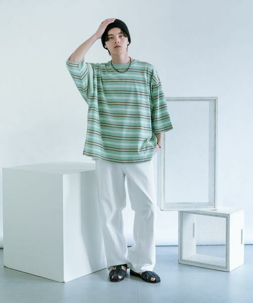 SENSE OF PLACE by URBAN RESEARCH / センスオブプレイス バイ アーバンリサーチ Tシャツ | ボーダーエクストラルーズTシャツ | 詳細5