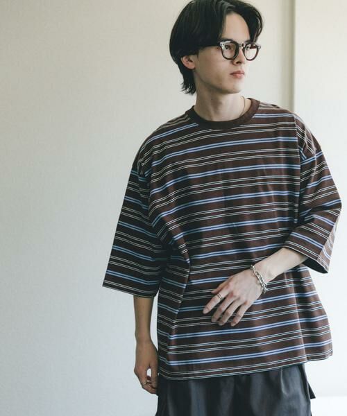 SENSE OF PLACE by URBAN RESEARCH / センスオブプレイス バイ アーバンリサーチ Tシャツ | ボーダーエクストラルーズTシャツ | 詳細4