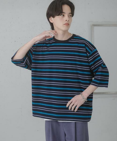 SENSE OF PLACE by URBAN RESEARCH / センスオブプレイス バイ アーバンリサーチ Tシャツ | ボーダーエクストラルーズTシャツ | 詳細15