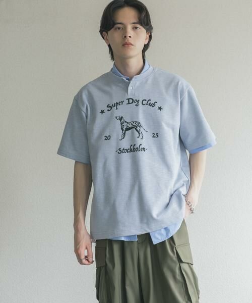 SENSE OF PLACE by URBAN RESEARCH / センスオブプレイス バイ アーバンリサーチ Tシャツ | ヴィンテージグラフィックヘンリーネックTシャツ | 詳細4
