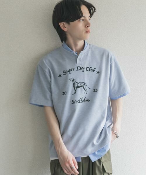 SENSE OF PLACE by URBAN RESEARCH / センスオブプレイス バイ アーバンリサーチ Tシャツ | ヴィンテージグラフィックヘンリーネックTシャツ | 詳細5