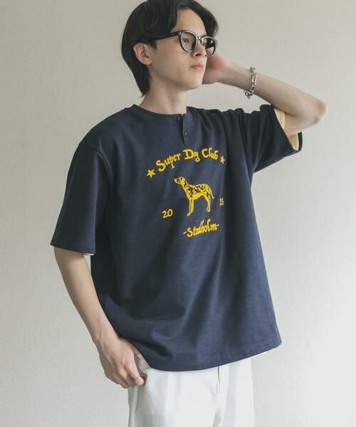 SENSE OF PLACE by URBAN RESEARCH / センスオブプレイス バイ アーバンリサーチ Tシャツ | ヴィンテージグラフィックヘンリーネックTシャツ | 詳細12