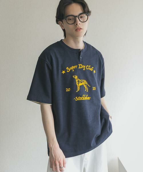 SENSE OF PLACE by URBAN RESEARCH / センスオブプレイス バイ アーバンリサーチ Tシャツ | ヴィンテージグラフィックヘンリーネックTシャツ | 詳細13