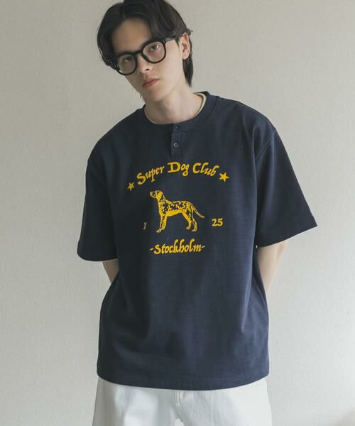 SENSE OF PLACE by URBAN RESEARCH / センスオブプレイス バイ アーバンリサーチ Tシャツ | ヴィンテージグラフィックヘンリーネックTシャツ | 詳細14