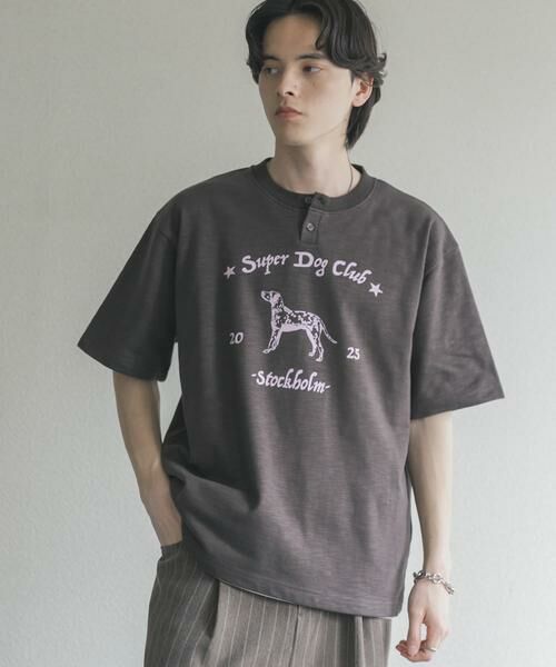 SENSE OF PLACE by URBAN RESEARCH / センスオブプレイス バイ アーバンリサーチ Tシャツ | ヴィンテージグラフィックヘンリーネックTシャツ | 詳細26