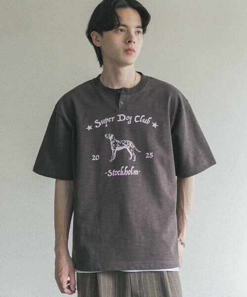 SENSE OF PLACE by URBAN RESEARCH / センスオブプレイス バイ アーバンリサーチ Tシャツ | ヴィンテージグラフィックヘンリーネックTシャツ | 詳細27