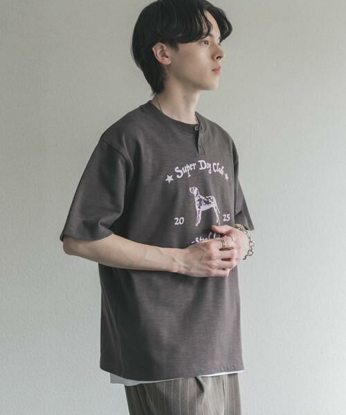 SENSE OF PLACE by URBAN RESEARCH / センスオブプレイス バイ アーバンリサーチ Tシャツ | ヴィンテージグラフィックヘンリーネックTシャツ | 詳細28