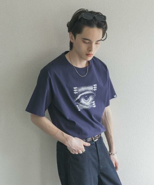 SENSE OF PLACE by URBAN RESEARCH / センスオブプレイス バイ アーバンリサーチ Tシャツ | 『別注』LOVE POP STUDIO×SENSE OF PLACE SHORT-SLEEVE T-SHIRTS（ネイビー）