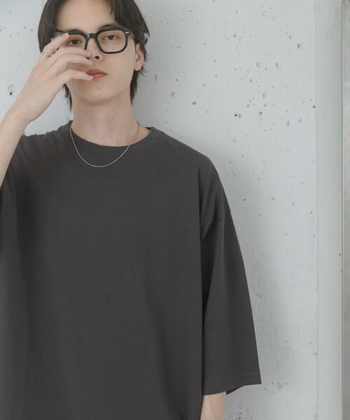 SENSE OF PLACE by URBAN RESEARCH / センスオブプレイス バイ アーバンリサーチ Tシャツ | エクストラルーズTシャツ（チャコールグレー）