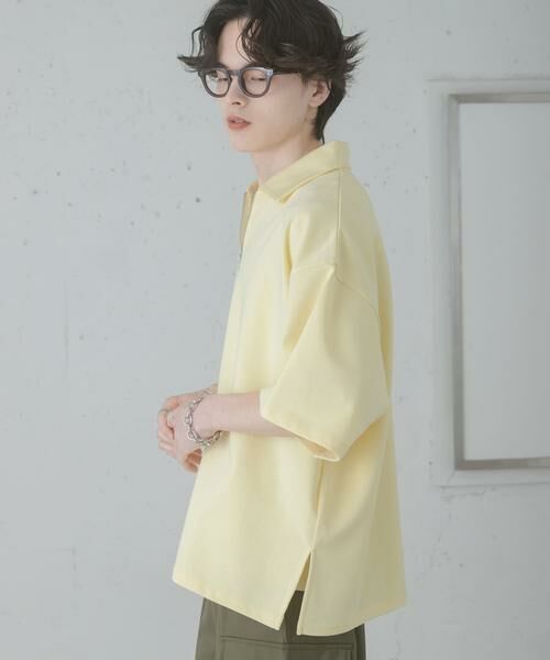 SENSE OF PLACE by URBAN RESEARCH / センスオブプレイス バイ アーバンリサーチ Tシャツ | ダンボールポンチハーフジップショートスリーブTシャツ | 詳細2