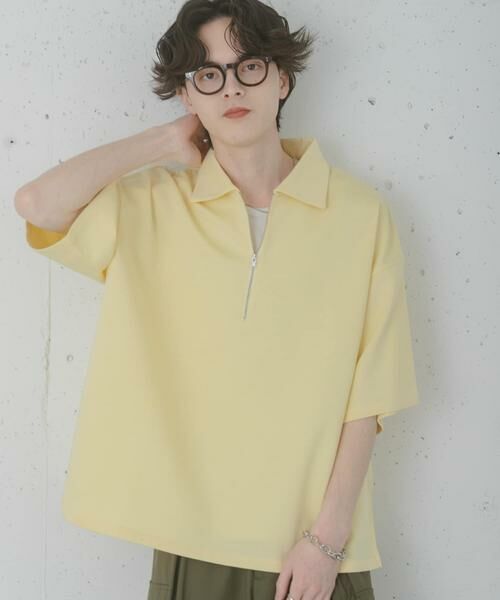 SENSE OF PLACE by URBAN RESEARCH / センスオブプレイス バイ アーバンリサーチ Tシャツ | ダンボールポンチハーフジップショートスリーブTシャツ | 詳細5