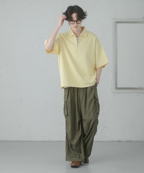 SENSE OF PLACE by URBAN RESEARCH / センスオブプレイス バイ アーバンリサーチ Tシャツ | ダンボールポンチハーフジップショートスリーブTシャツ | 詳細7