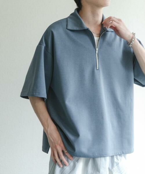 SENSE OF PLACE by URBAN RESEARCH / センスオブプレイス バイ アーバンリサーチ Tシャツ | ダンボールポンチハーフジップショートスリーブTシャツ | 詳細17