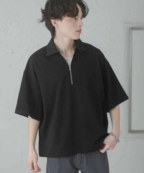 SENSE OF PLACE by URBAN RESEARCH / センスオブプレイス バイ アーバンリサーチ Tシャツ | ダンボールポンチハーフジップショートスリーブTシャツ | 詳細15