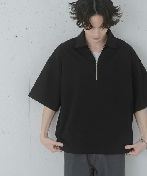 SENSE OF PLACE by URBAN RESEARCH / センスオブプレイス バイ アーバンリサーチ Tシャツ | ダンボールポンチハーフジップショートスリーブTシャツ | 詳細16