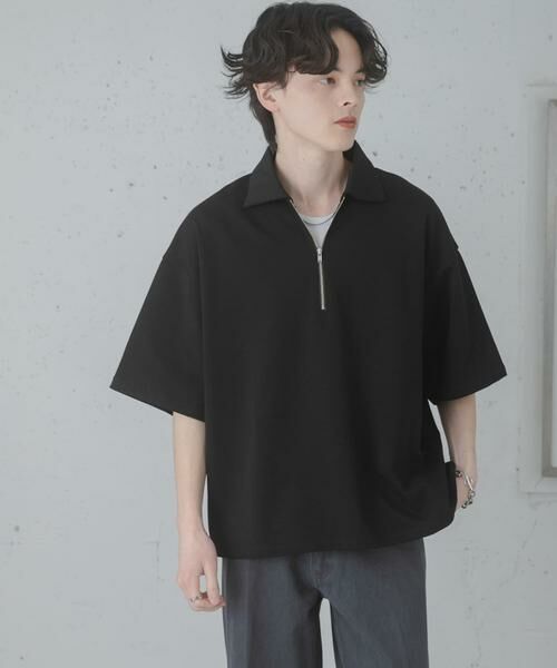 SENSE OF PLACE by URBAN RESEARCH / センスオブプレイス バイ アーバンリサーチ Tシャツ | ダンボールポンチハーフジップショートスリーブTシャツ | 詳細19