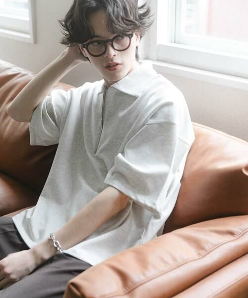 SENSE OF PLACE by URBAN RESEARCH / センスオブプレイス バイ アーバンリサーチ Tシャツ | ダンボールポンチハーフジップショートスリーブTシャツ | 詳細26