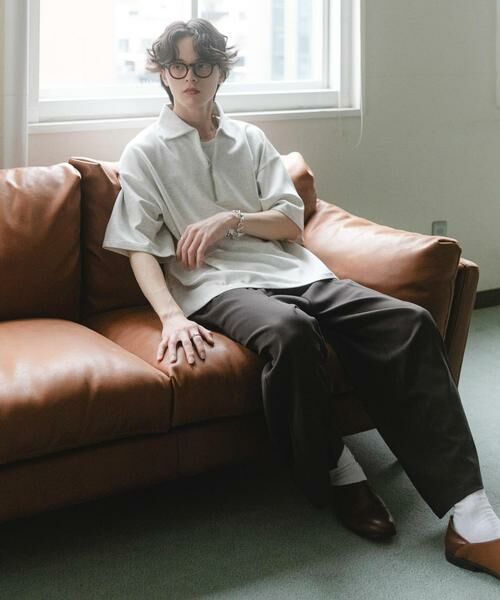 SENSE OF PLACE by URBAN RESEARCH / センスオブプレイス バイ アーバンリサーチ Tシャツ | ダンボールポンチハーフジップショートスリーブTシャツ | 詳細27