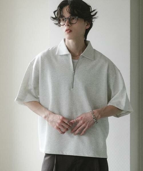 SENSE OF PLACE by URBAN RESEARCH / センスオブプレイス バイ アーバンリサーチ Tシャツ | ダンボールポンチハーフジップショートスリーブTシャツ | 詳細28