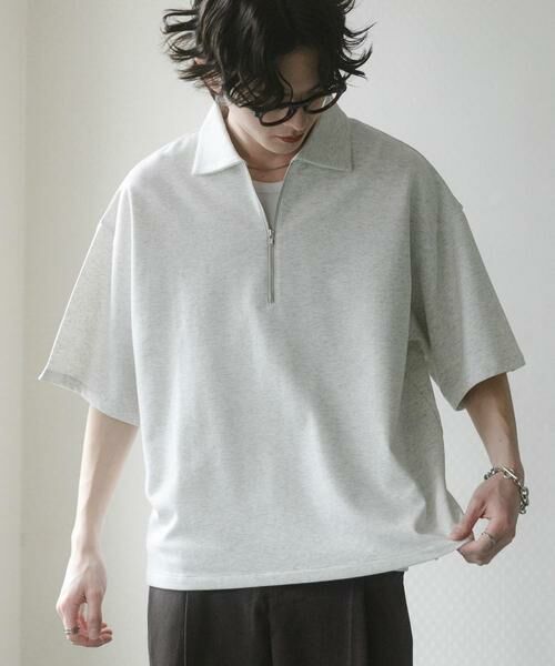 SENSE OF PLACE by URBAN RESEARCH / センスオブプレイス バイ アーバンリサーチ Tシャツ | ダンボールポンチハーフジップショートスリーブTシャツ | 詳細29