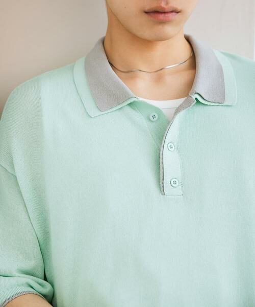 SENSE OF PLACE by URBAN RESEARCH / センスオブプレイス バイ アーバンリサーチ ニット・セーター | フェイクレイヤードニットポロシャツ | 詳細1
