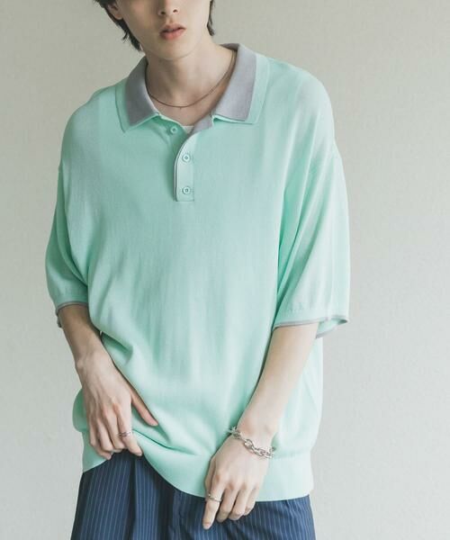 SENSE OF PLACE by URBAN RESEARCH / センスオブプレイス バイ アーバンリサーチ ニット・セーター | フェイクレイヤードニットポロシャツ | 詳細9