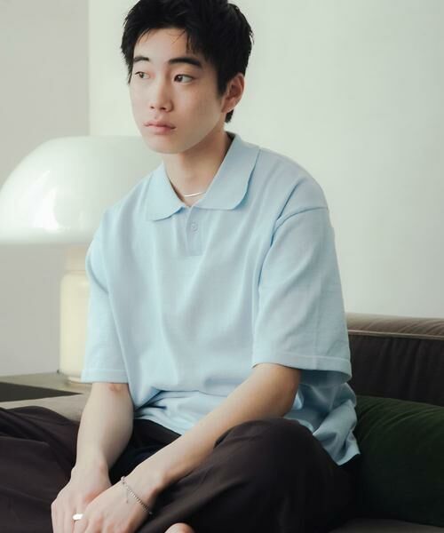 SENSE OF PLACE by URBAN RESEARCH / センスオブプレイス バイ アーバンリサーチ ニット・セーター | 『洗濯可』ドライタッチスキッパーニットTシャツ | 詳細2