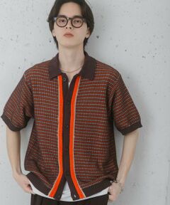 SENSE OF PLACE by URBAN RESEARCH / センスオブプレイス バイ アーバンリサーチ ニット・セーター | 『洗濯可』ペーパータッチMIXショートスリーブニットシャツ