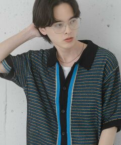 SENSE OF PLACE by URBAN RESEARCH / センスオブプレイス バイ アーバンリサーチ ニット・セーター | 『洗濯可』ペーパータッチMIXショートスリーブニットシャツ