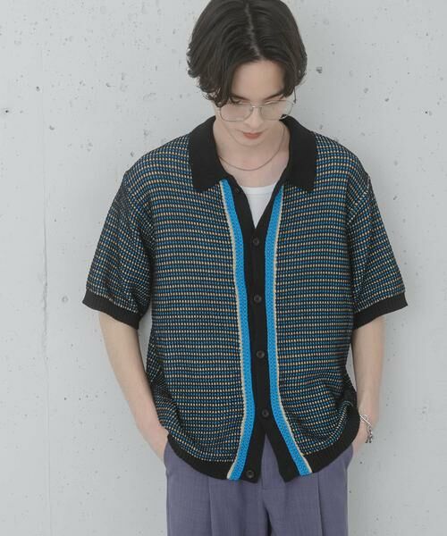 SENSE OF PLACE by URBAN RESEARCH / センスオブプレイス バイ アーバンリサーチ ニット・セーター | 『洗濯可』ペーパータッチMIXショートスリーブニットシャツ | 詳細15