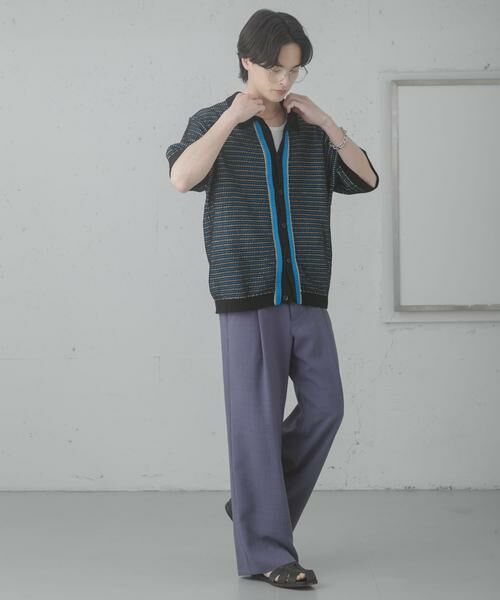 SENSE OF PLACE by URBAN RESEARCH / センスオブプレイス バイ アーバンリサーチ ニット・セーター | 『洗濯可』ペーパータッチMIXショートスリーブニットシャツ | 詳細17