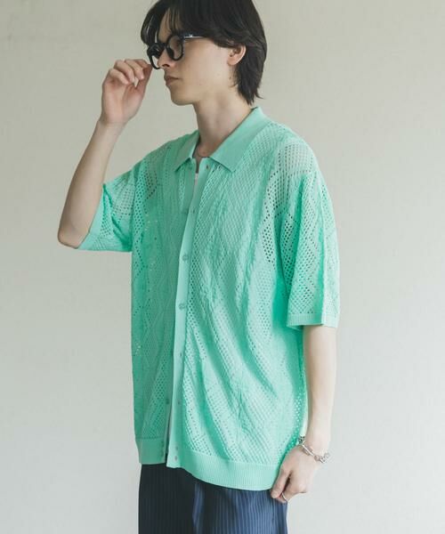 SENSE OF PLACE by URBAN RESEARCH / センスオブプレイス バイ アーバンリサーチ カーディガン・ボレロ | ドライタッチメッシュシャツカーディガン | 詳細6