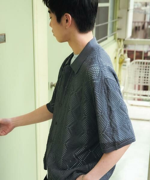 SENSE OF PLACE by URBAN RESEARCH / センスオブプレイス バイ アーバンリサーチ カーディガン・ボレロ | ドライタッチメッシュシャツカーディガン | 詳細15
