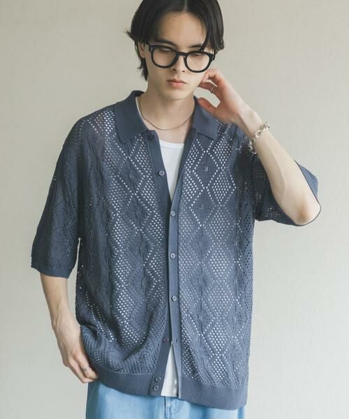 SENSE OF PLACE by URBAN RESEARCH / センスオブプレイス バイ アーバンリサーチ カーディガン・ボレロ | ドライタッチメッシュシャツカーディガン | 詳細24