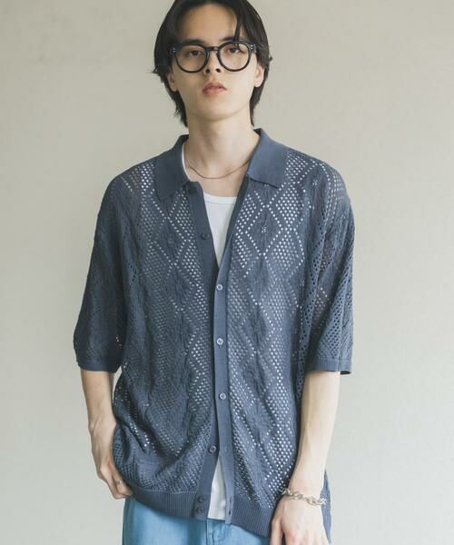 SENSE OF PLACE by URBAN RESEARCH / センスオブプレイス バイ アーバンリサーチ カーディガン・ボレロ | ドライタッチメッシュシャツカーディガン | 詳細25