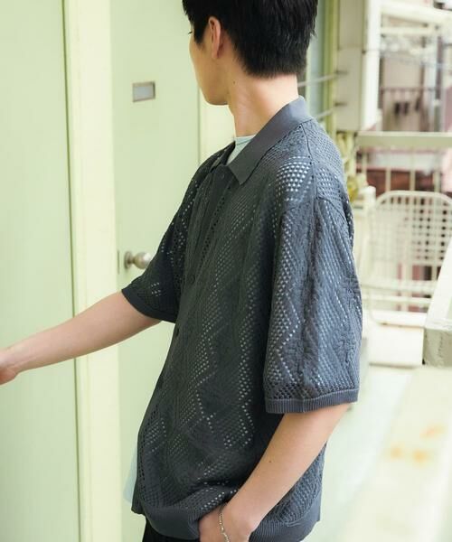 SENSE OF PLACE by URBAN RESEARCH / センスオブプレイス バイ アーバンリサーチ カーディガン・ボレロ | ドライタッチメッシュシャツカーディガン | 詳細16