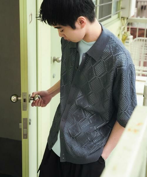 SENSE OF PLACE by URBAN RESEARCH / センスオブプレイス バイ アーバンリサーチ カーディガン・ボレロ | ドライタッチメッシュシャツカーディガン | 詳細17