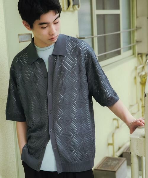 SENSE OF PLACE by URBAN RESEARCH / センスオブプレイス バイ アーバンリサーチ カーディガン・ボレロ | ドライタッチメッシュシャツカーディガン | 詳細18