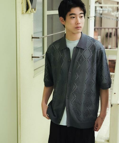 SENSE OF PLACE by URBAN RESEARCH / センスオブプレイス バイ アーバンリサーチ カーディガン・ボレロ | ドライタッチメッシュシャツカーディガン | 詳細19