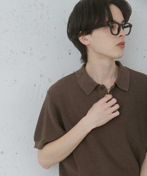 SENSE OF PLACE by URBAN RESEARCH / センスオブプレイス バイ アーバンリサーチ ニット・セーター | 『洗濯可』エアリーメランジニットポロシャツ | 詳細1