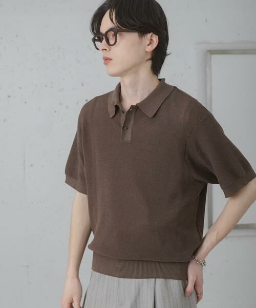 SENSE OF PLACE by URBAN RESEARCH / センスオブプレイス バイ アーバンリサーチ ニット・セーター | 『洗濯可』エアリーメランジニットポロシャツ | 詳細5