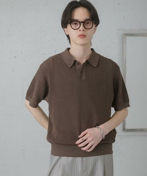 SENSE OF PLACE by URBAN RESEARCH / センスオブプレイス バイ アーバンリサーチ ニット・セーター | 『洗濯可』エアリーメランジニットポロシャツ | 詳細6