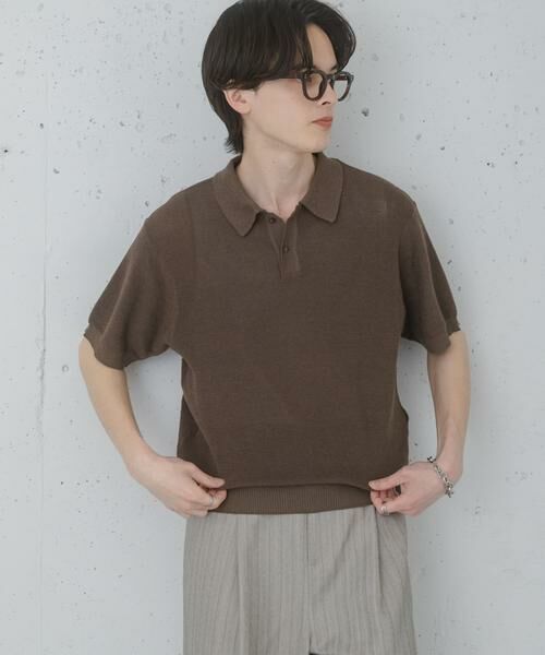 SENSE OF PLACE by URBAN RESEARCH / センスオブプレイス バイ アーバンリサーチ ニット・セーター | 『洗濯可』エアリーメランジニットポロシャツ | 詳細7