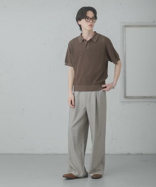 SENSE OF PLACE by URBAN RESEARCH / センスオブプレイス バイ アーバンリサーチ ニット・セーター | 『洗濯可』エアリーメランジニットポロシャツ | 詳細8