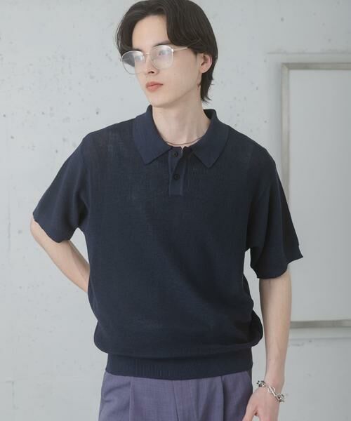SENSE OF PLACE by URBAN RESEARCH / センスオブプレイス バイ アーバンリサーチ ニット・セーター | 『洗濯可』エアリーメランジニットポロシャツ | 詳細19